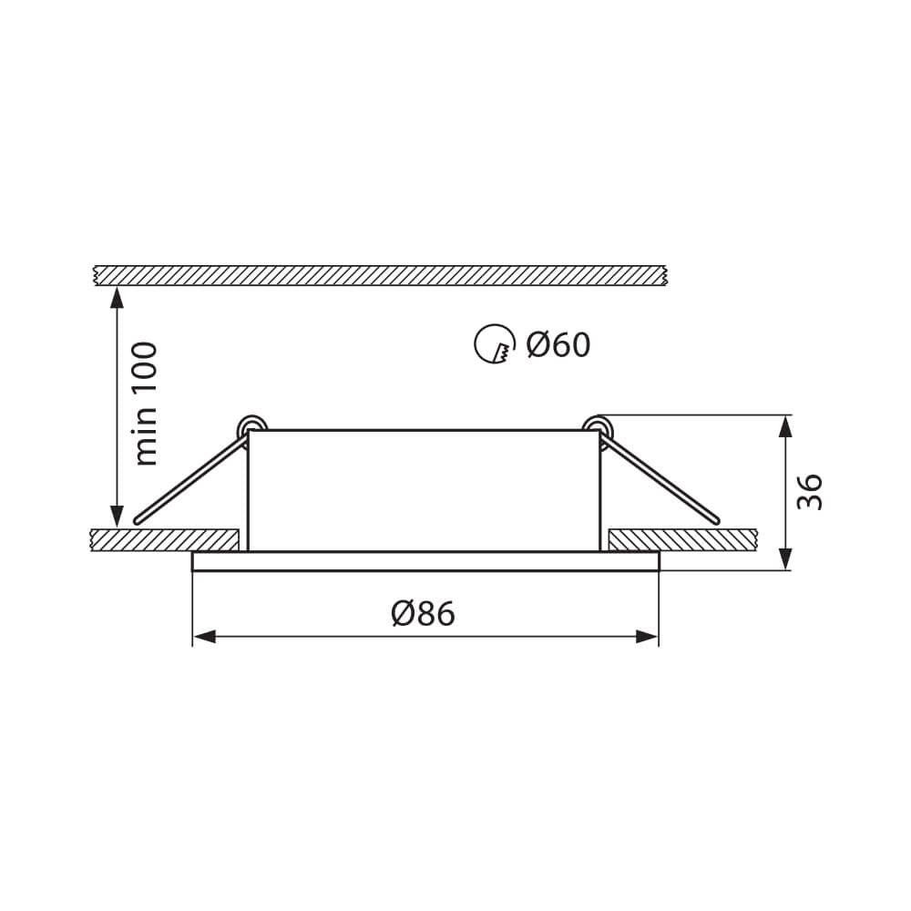 ВЛАГОЗАЩИТЕНА ЛУНА ADA ∙ SL100 ∙ НИКЕЛ МАТ ∙ IP44 / 002886