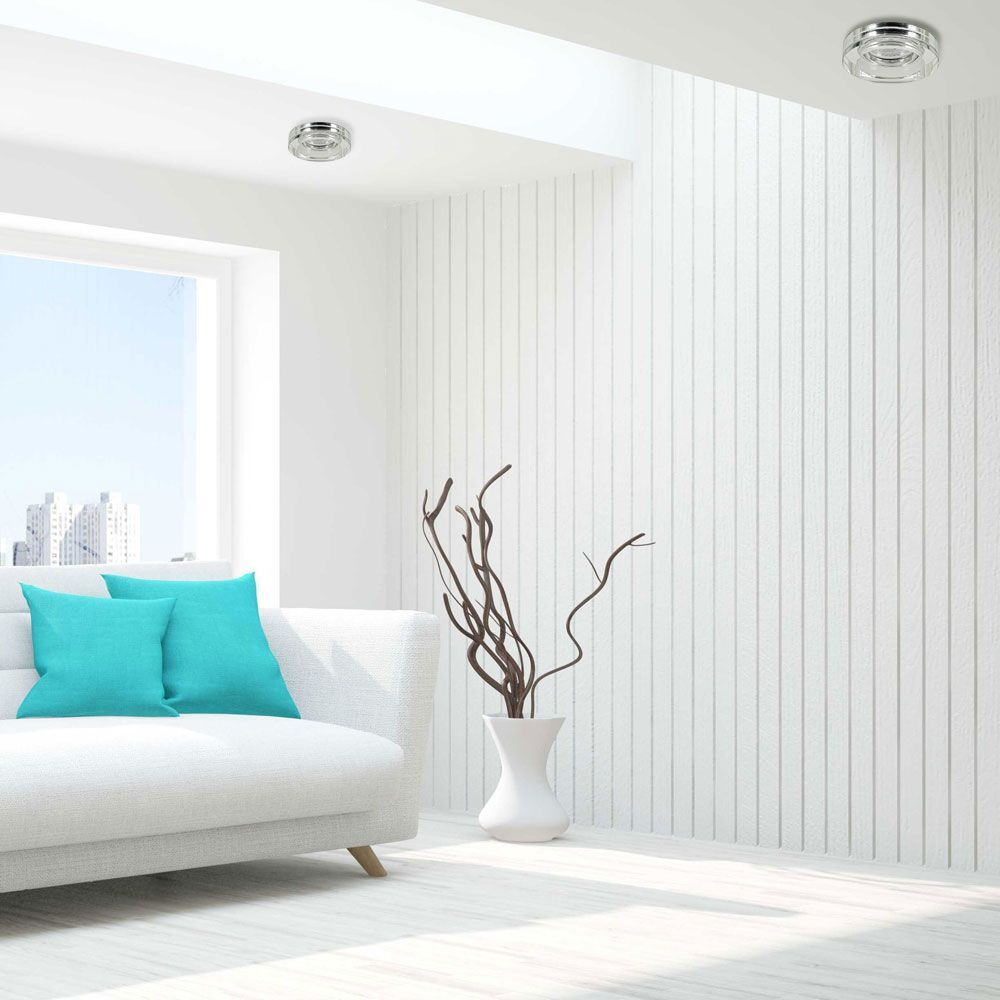 ДЕКОРАТИВНА ЛУНА СЪС СТЪКЛО CRYSTAL SL420 ∙ СРЕБРО / 003875