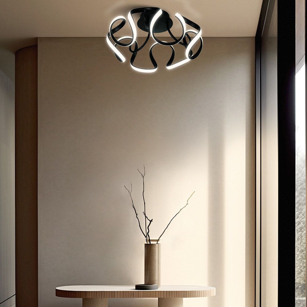 LED ПЛАФОН MEANDRA-C LED ∙ 54W ∙ ЧЕРЕН ∙ CCT-SWITCH ∙ 3000-4000-6000K / 005168