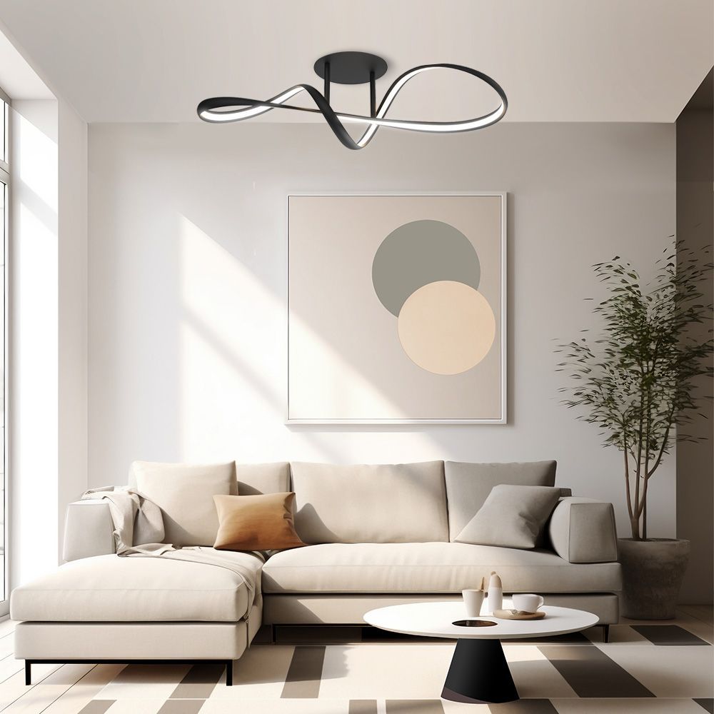 LED ПЛАФОН ETERNITY LED ∙ 36W ∙ ЧЕРНО ∙ CCT-SWITCH ∙ 3000-4000-6000K / 004863