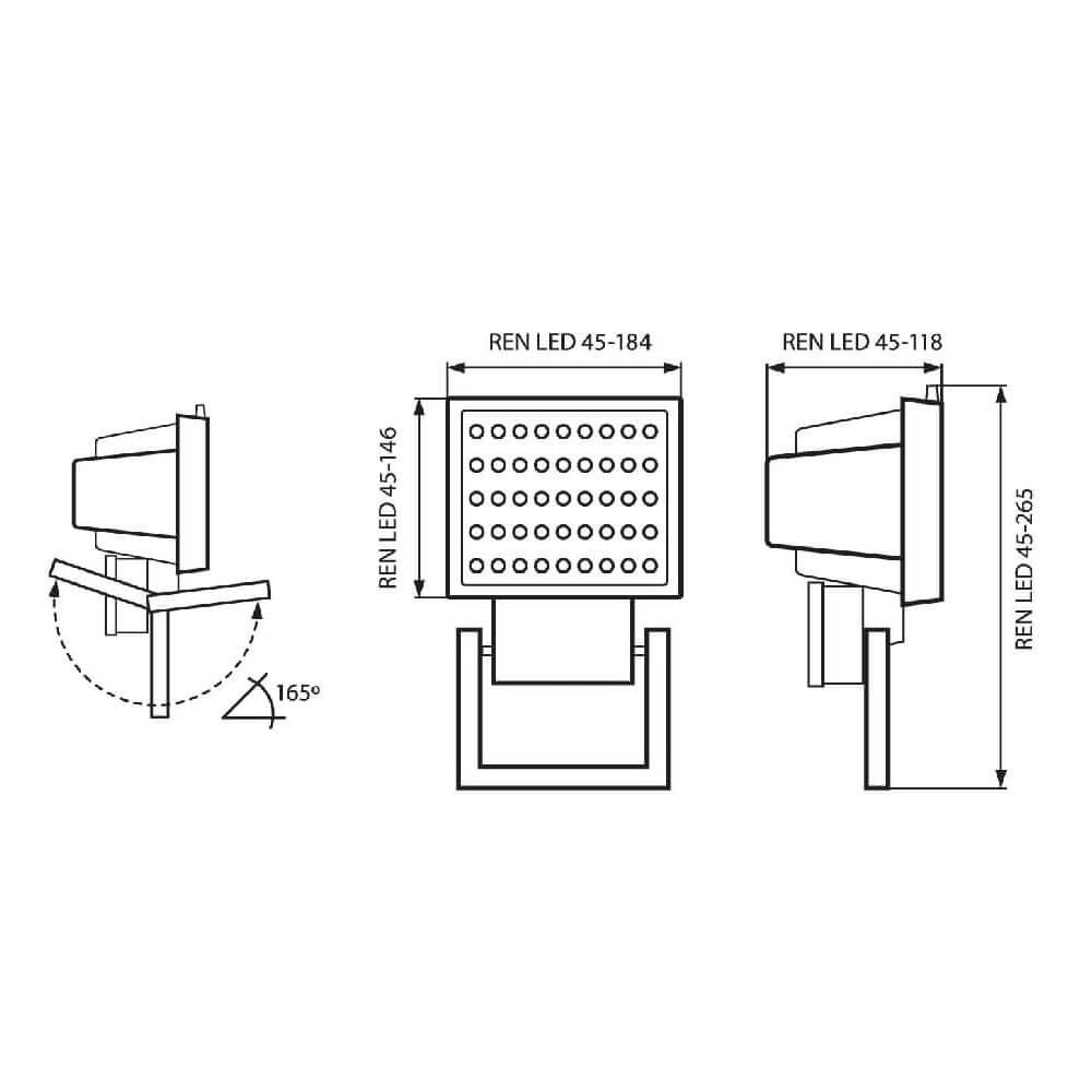 LED ПРОЖЕКТОР REN LED ∙ 4W ∙ СИВ ∙ 4200K ∙ IP44 / 002788