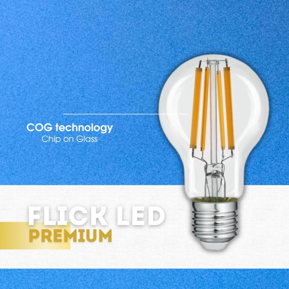 LED филамент лампа FLICK LED PREMIUM ∙ AF60 ∙ 11W ∙ 1521lm ∙ E27 ∙ 4000K / 004962