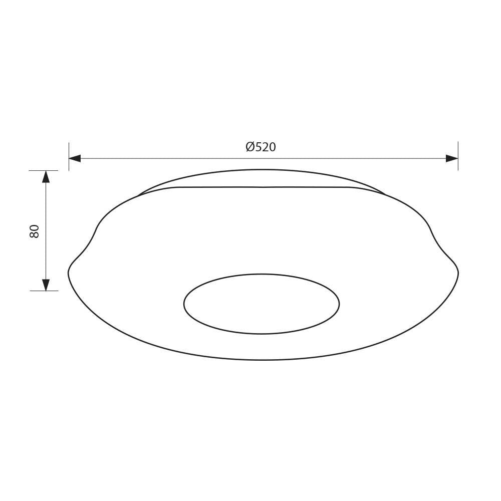 LED плафониера с дистанционно VIOLA LED ∙ 60W ∙ CCT ∙ 3000-6400K / 005266