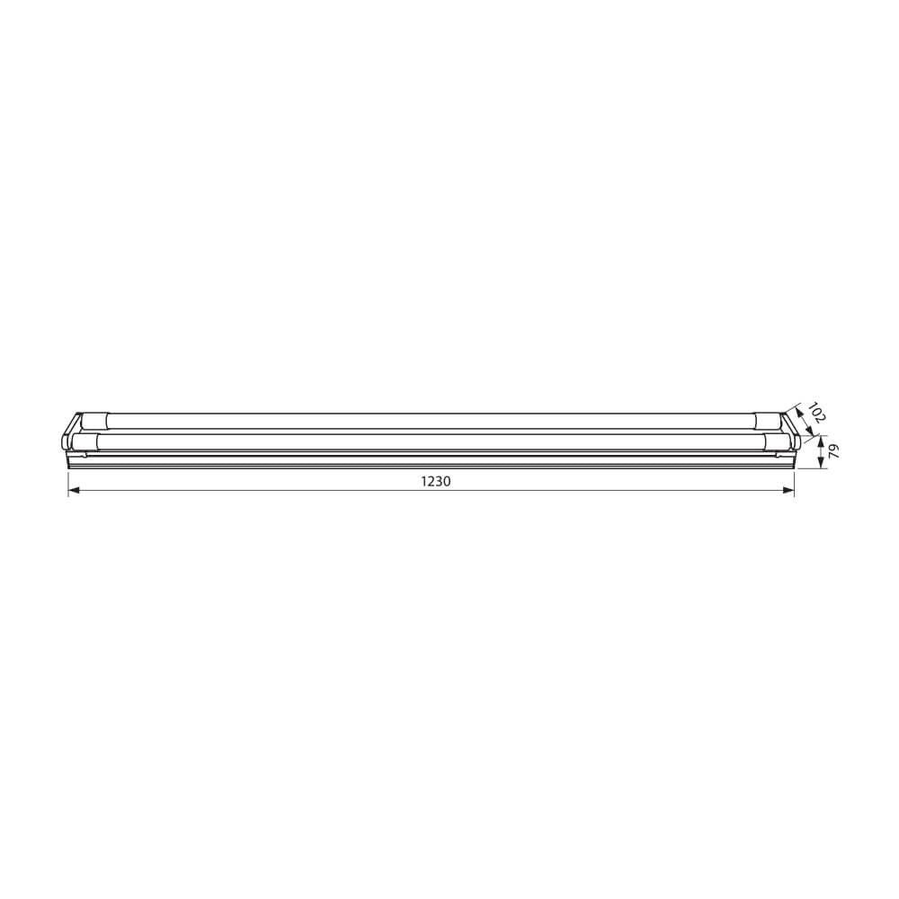 LED ОСВЕТИТЕЛНО ТЯЛО POLO LED ∙ T8 ∙ 2X18W ∙ 1200 MM ∙ 4000K / 003810