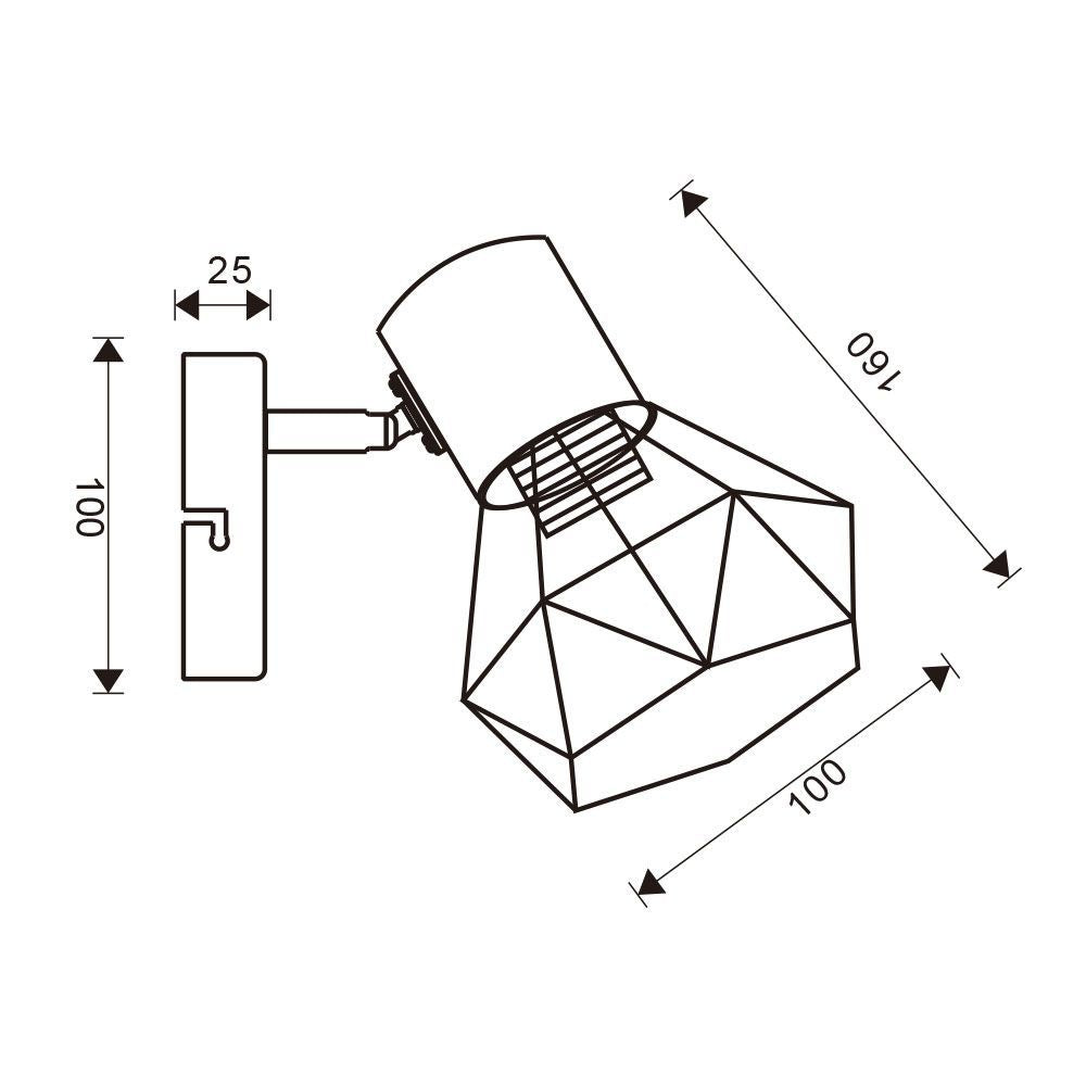 СПОТ ANEKE ∙ SP773 ∙ 1XE14 ∙ ЧЕРЕН / 005022