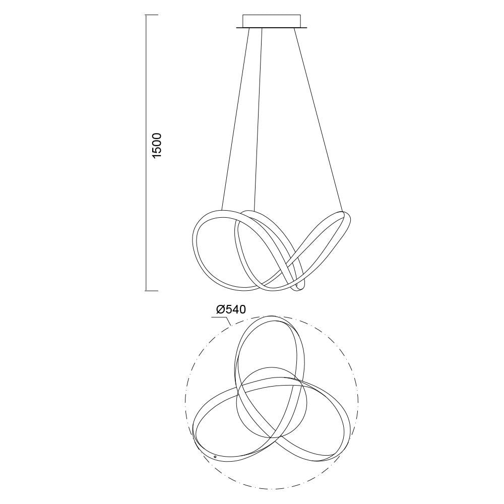 LED ПОЛИЛЕЙ WILD LED ∙ 43W ∙ CCT-SWITCH ∙ 3000K-4000K-6400K / 004613