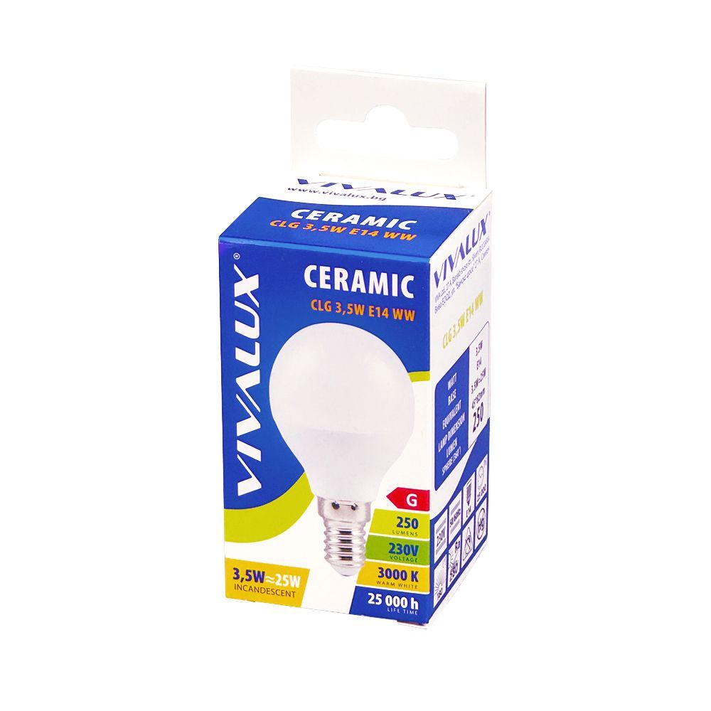 LED ЛАМПА CERAMIC LED ∙ 3.5W ∙ 220LM ∙ E14 ∙ 3000K / 003056