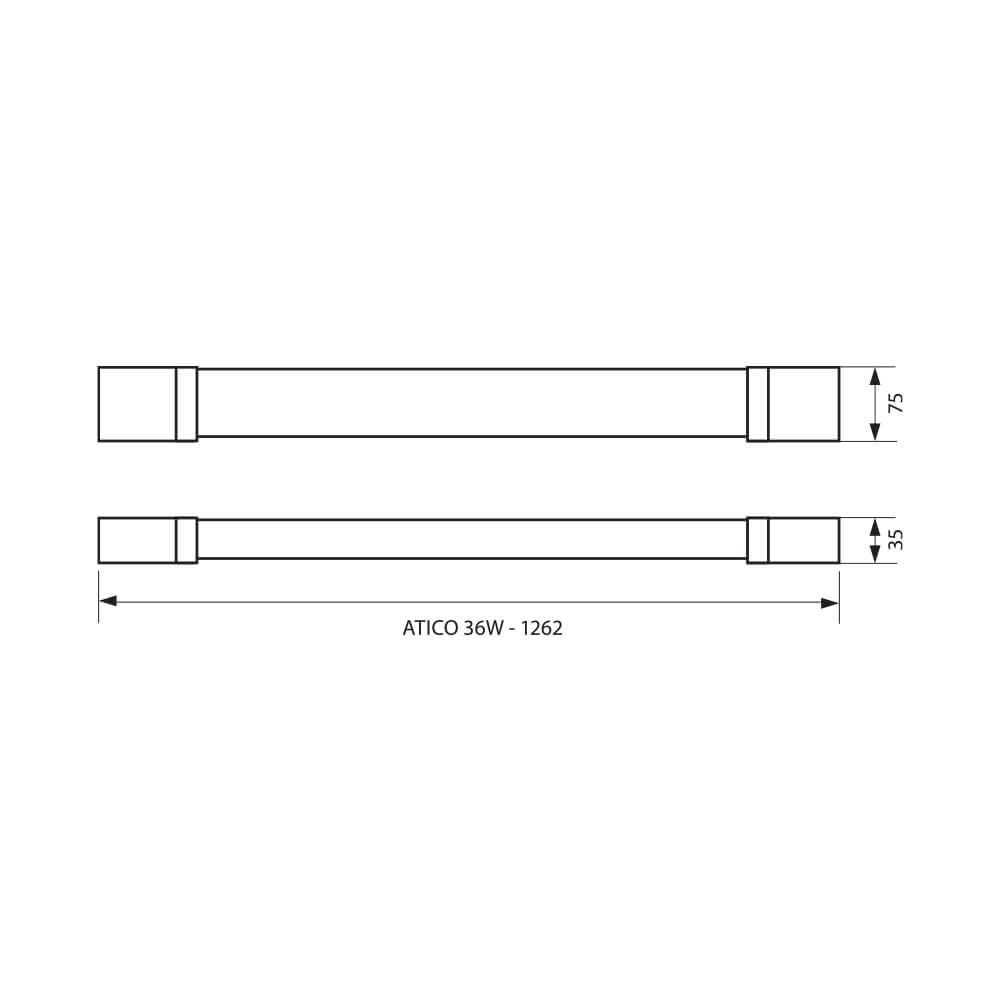 LED ОСВЕТИТЕЛНО ТЯЛО ATICO LED ∙ 36W ∙ 1200 MM ∙ 4000K ∙ IP65 / 004018