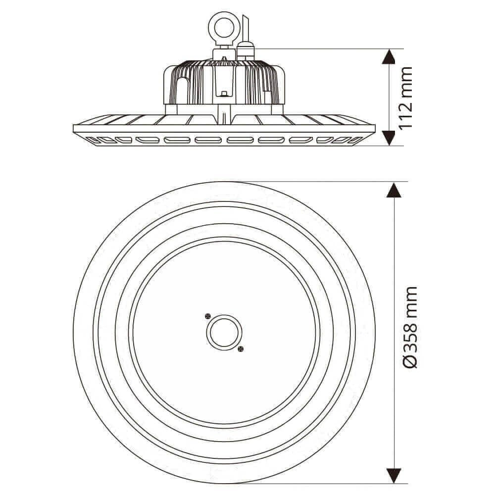 ИНДУСТРИАЛНО ОСВЕТИТЕЛНО ТЯЛО SCI-FI LED ∙ 150W ∙ 120D ∙ 5000K ∙ IP65 / 004153
