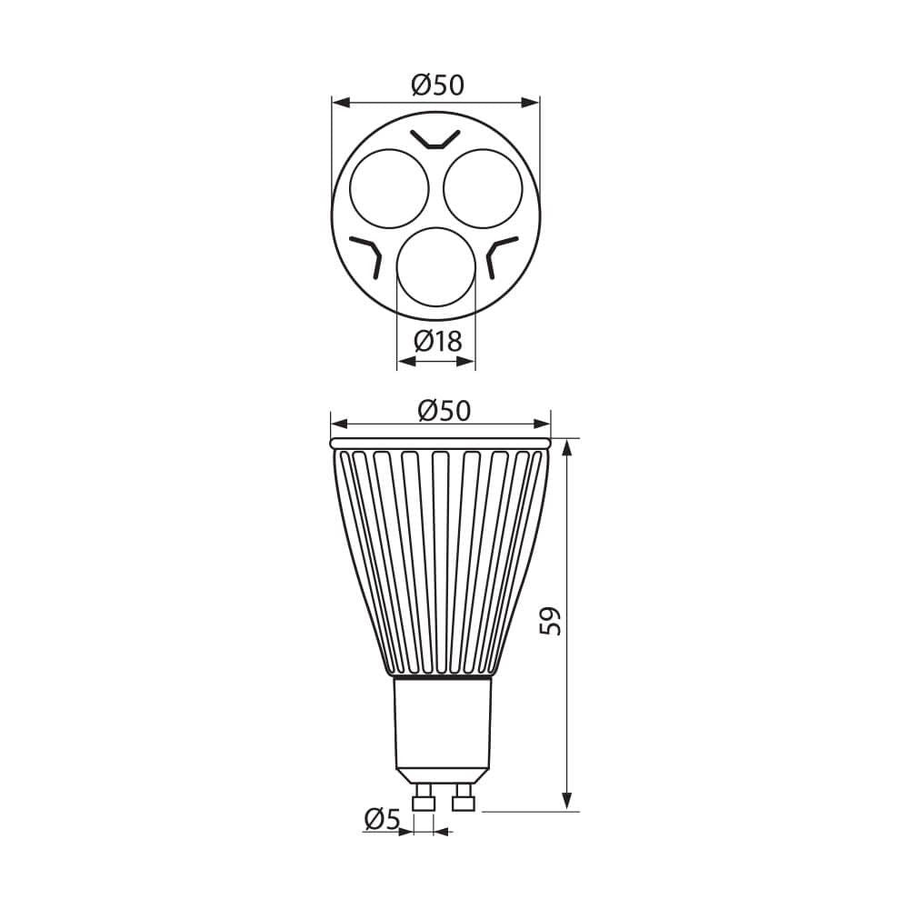 LED ЛАМПА EXTRALUX ∙ JDR ∙ 6W ∙ 280LM ∙ GU10 ∙ 2700K / 002997