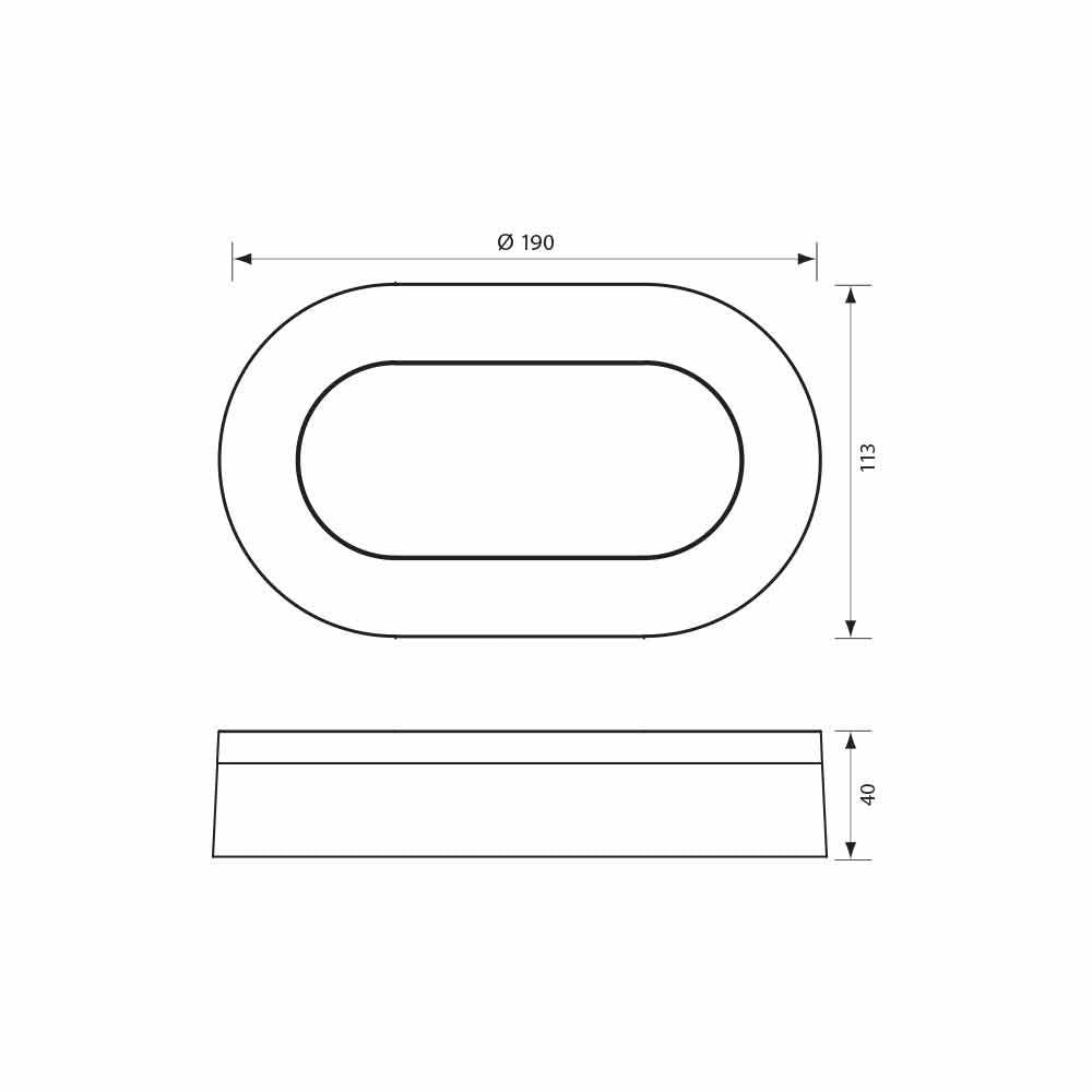 LED ПЛАФОНИЕРА DOLCE/O LED ∙ 11W ∙ ЧЕРЕН ∙ 4000K ∙ IP65 / 004752
