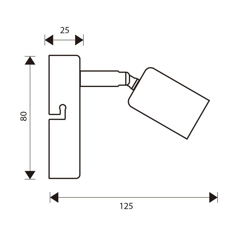 СПОТ BERGEN ∙ SP769 ∙ 1XE27 ∙ ЧЕРЕН / 005018