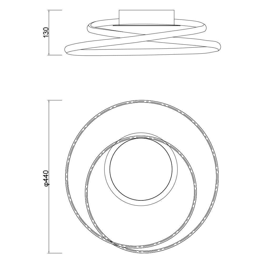 LED ПЛАФОНИЕРА ODEON LED ∙ 38W ∙ 2405LM ∙ САТЕНИРАН НИКЕЛ ∙ CCT-SWITCH ∙ 3000K-4000K-6400K / 004609