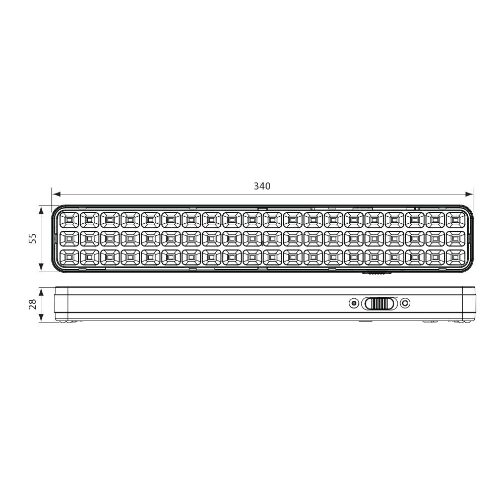 АВАРИЙНО LED ОСВЕТИТЕЛНО ТЯЛО RACER LED-L ∙ 5W ∙ LI-ION ∙ 3,7V / 004033
