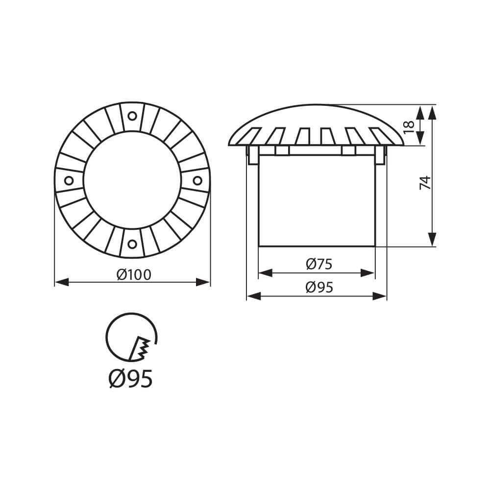 LED ОСВЕТИТЕЛНО ТЯЛО QUAZAR LED ∙ IP65 / 004341