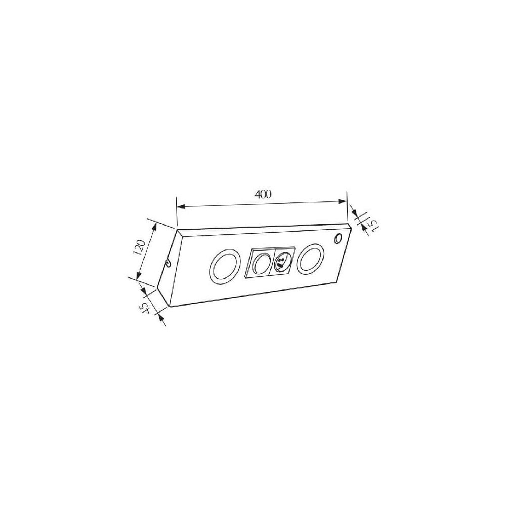 ОСВЕТЛЕНИЕ ЗА МЕБЕЛИ ∙ L 400W/AL / 00570