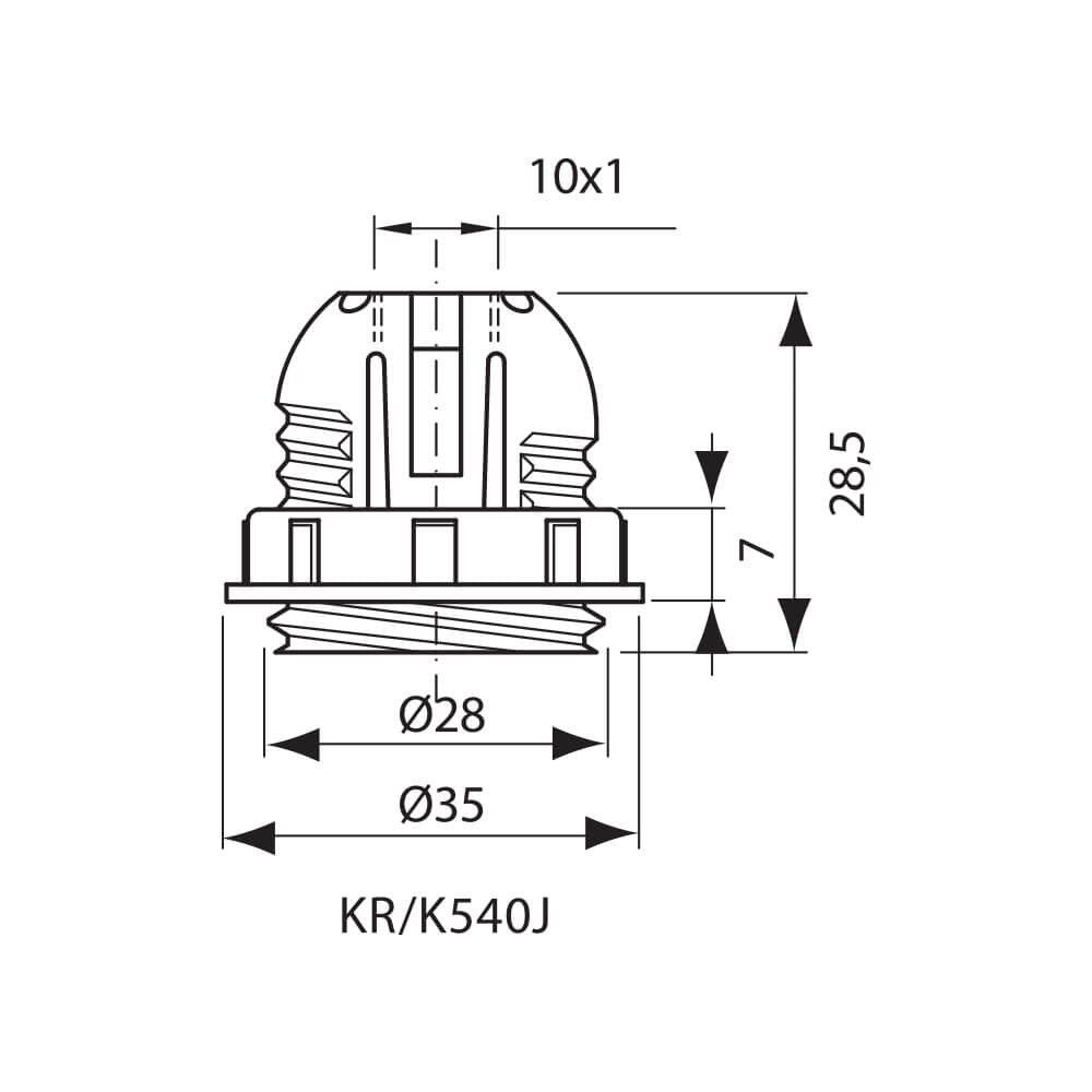 КЕРАМИЧНА ФАСУНГА ЗА ЛАМПА С ЦОКЪЛ G9 KR/K540J / 001714