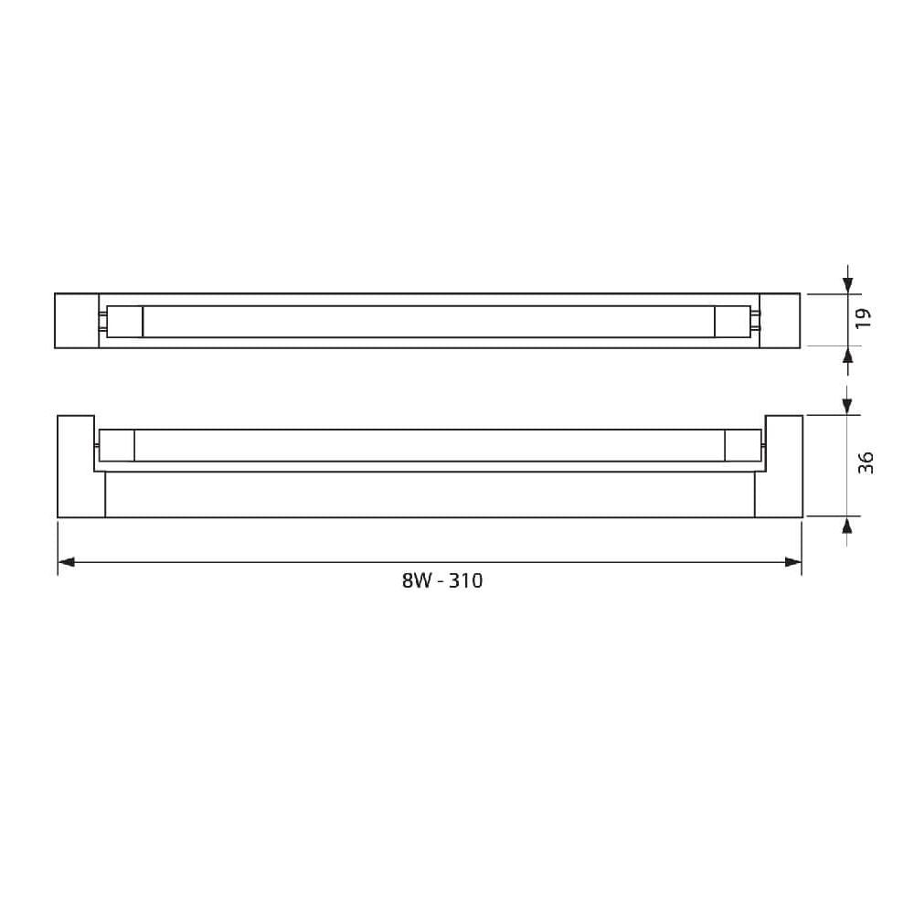 ЛУМИНЕСЦЕНТНО ОСВЕТИТЕЛНО ТЯЛО ASTA ∙ TL5001 ∙ 8W ∙ 4200K / 002739