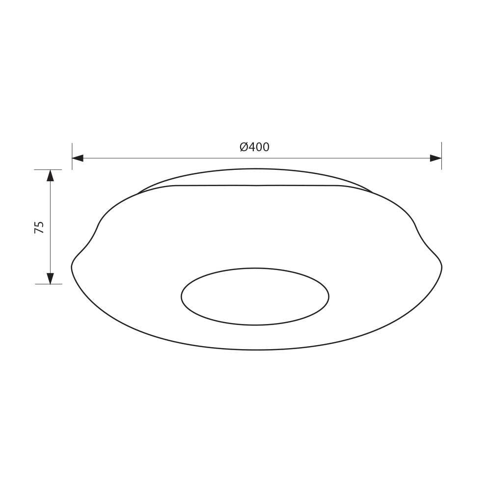 LED плафониера с дистанционно VIOLA LED ∙ 36W ∙ CCT ∙ 3000-6400K / 005265