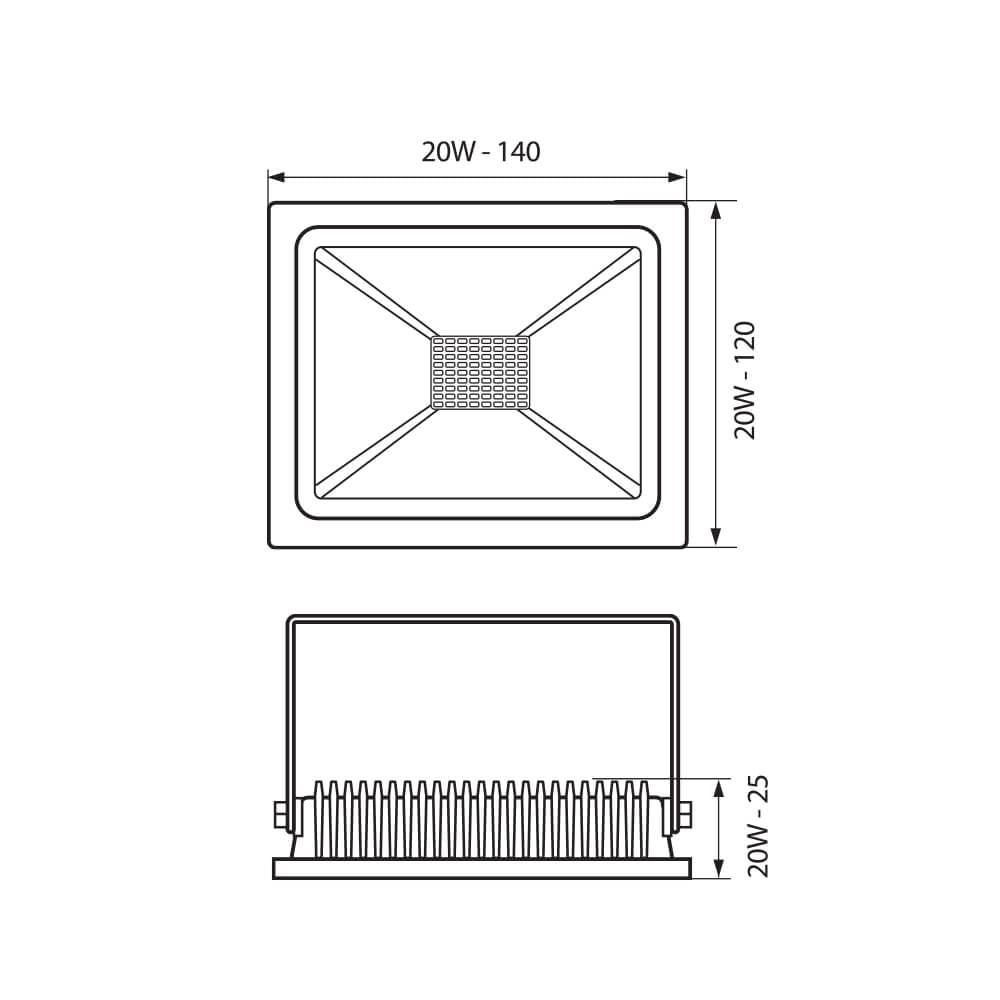 LED ПРОЖЕКТОР TREND LED ∙ 20W ∙ БЯЛ ∙ 4000K / 003606