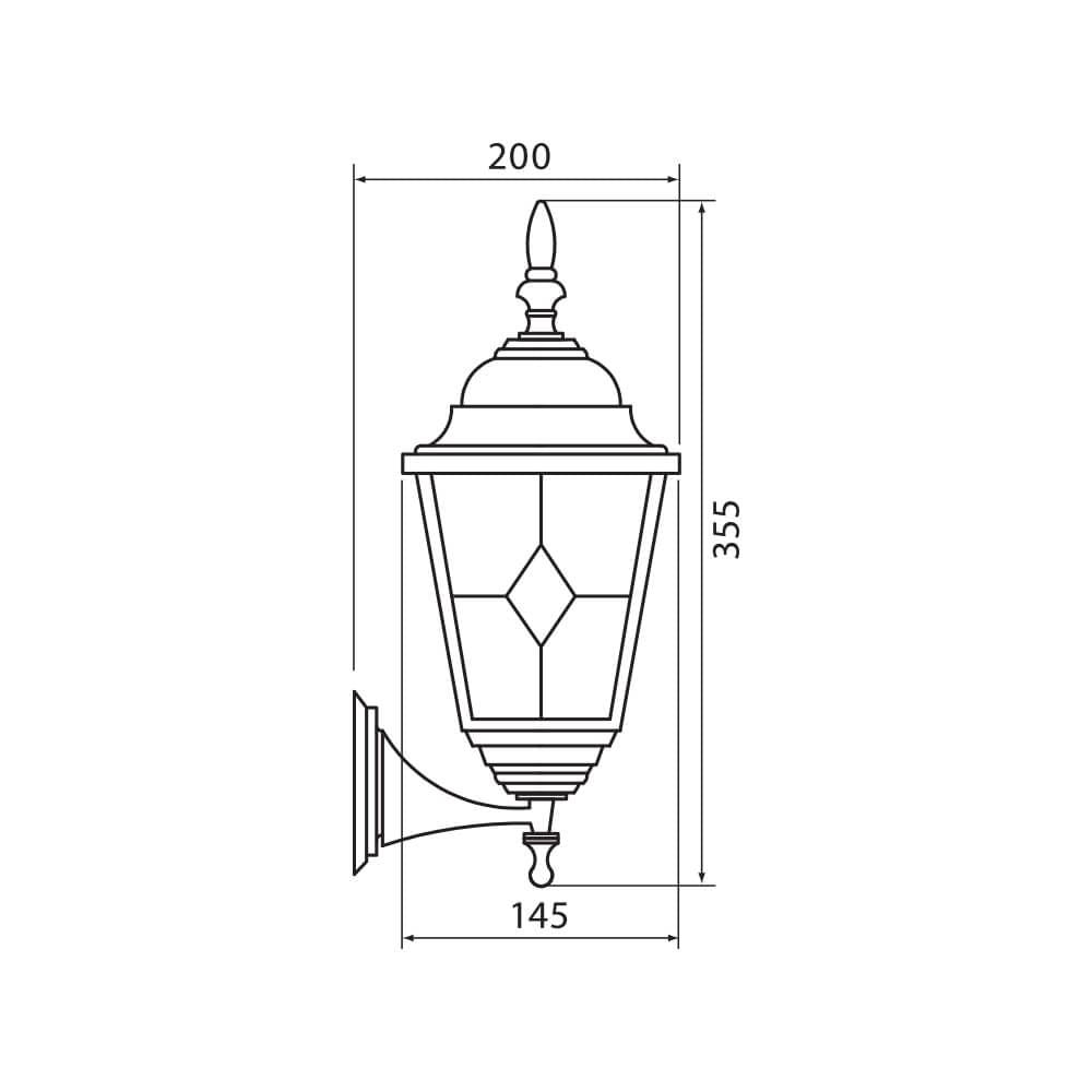 ФЕНЕР MURANO ∙ WU007 ∙ АНТИЧЕН МЕСИНГ ∙ IP44 / 004228
