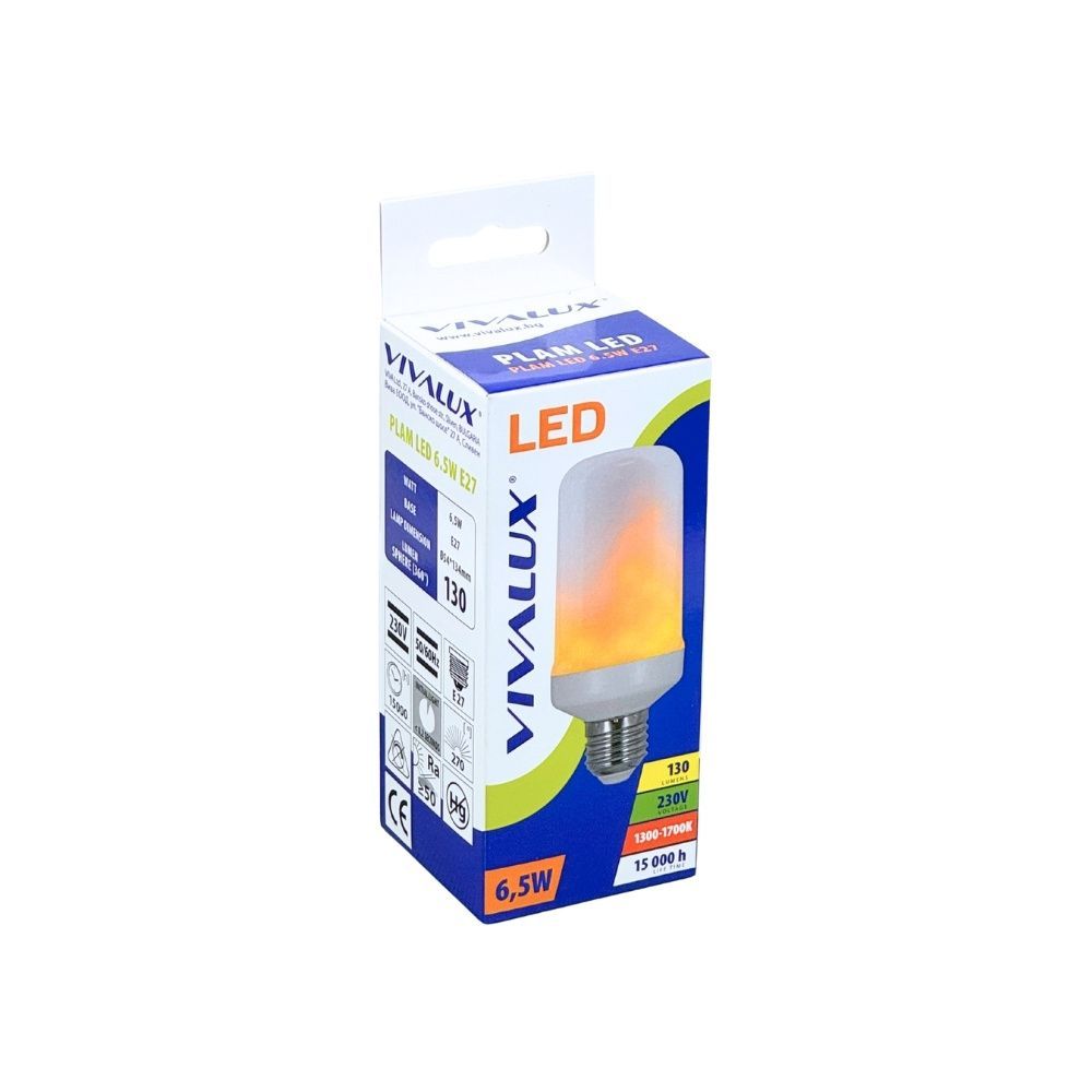 LED ЛАМПА PLAM LED ∙ 6.5W ∙ 130LM ∙ E27 ∙ 1300-1700K / 004106