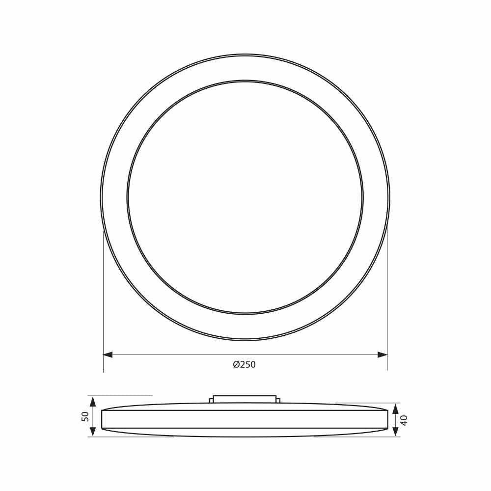 LED ПЛАФОНИЕРА SIRI LED ∙ 18W ∙ 4000K ∙ IP44 / 004809