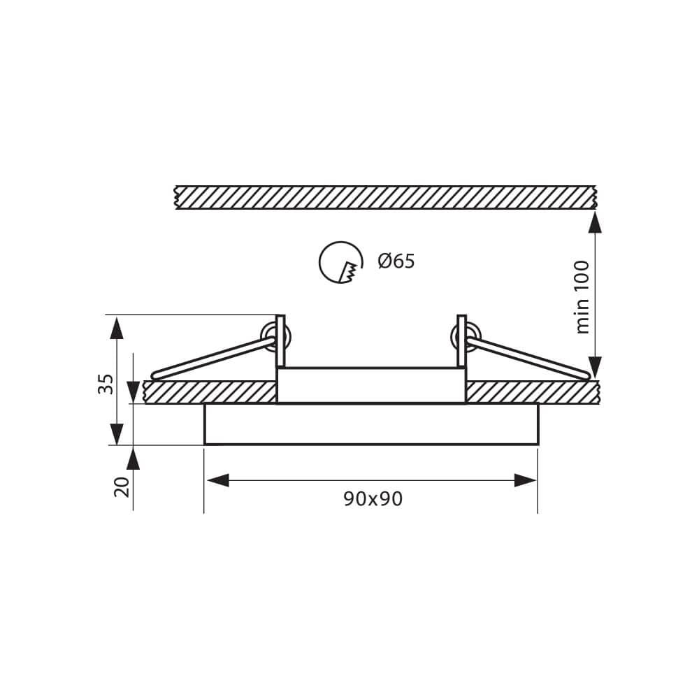 ДЕКОРАТИВНА ЛУНА СЪС СТЪКЛО CRYSTAL SL421 ∙ ЧЕРЕН / 003876