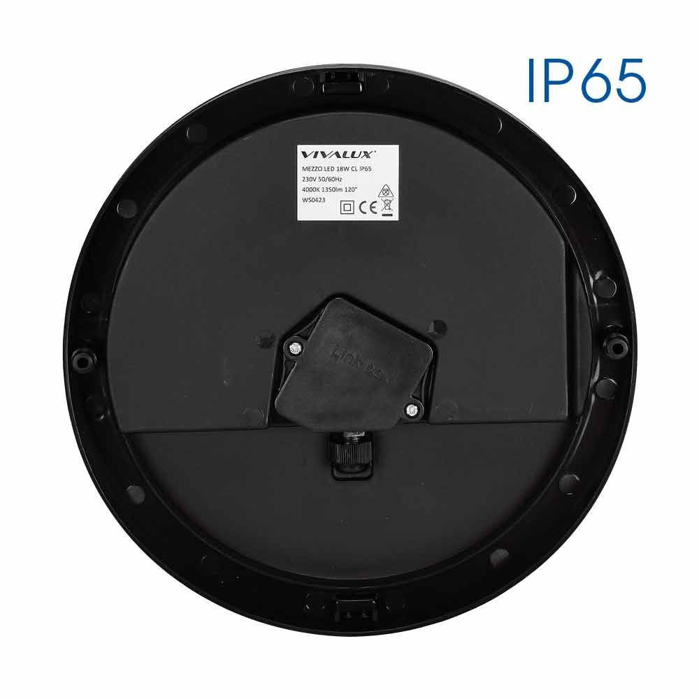 LED ПЛАФОНИЕРА MEZZO/R LED ∙ 18W ∙ ЧЕРЕН ∙ 4000K ∙ IP65 / 00