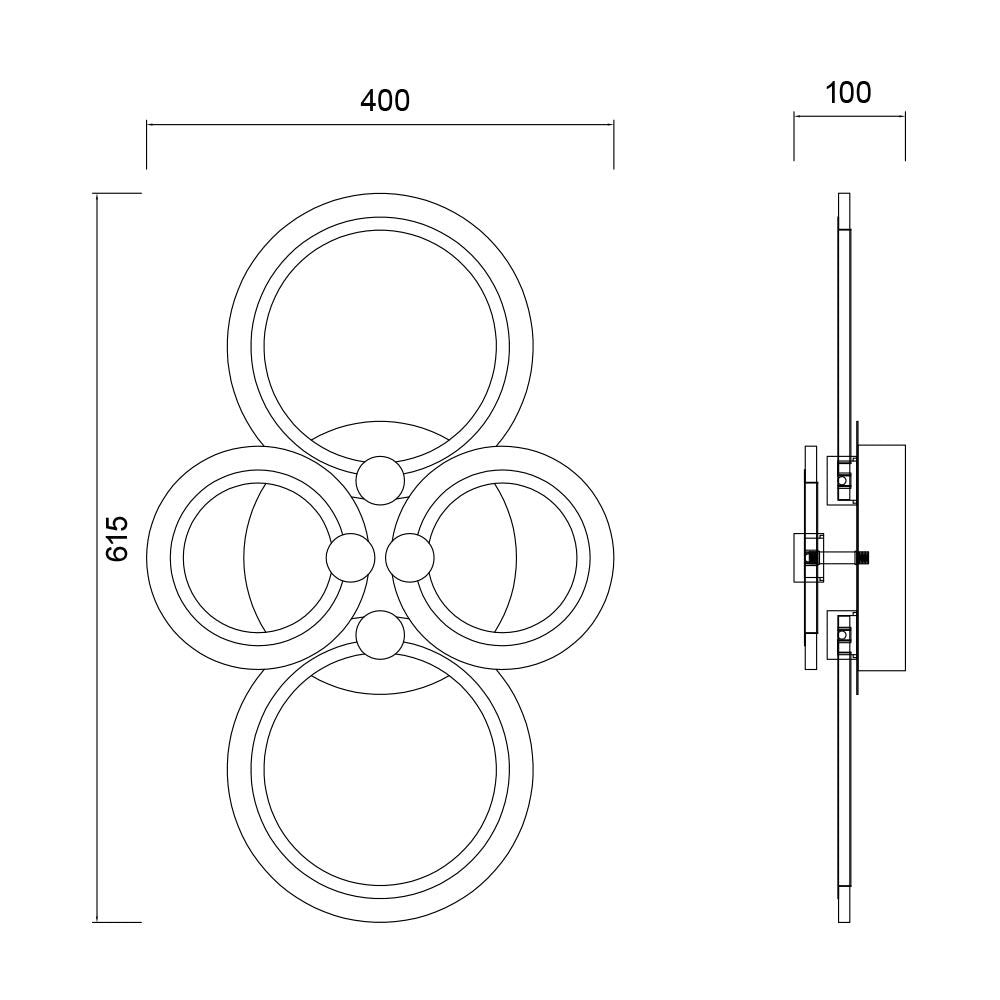 МУЛТИФУНКЦИОНАЛНА LED ПЛАФОНИЕРА DOTS LED ∙ 51W / 004605