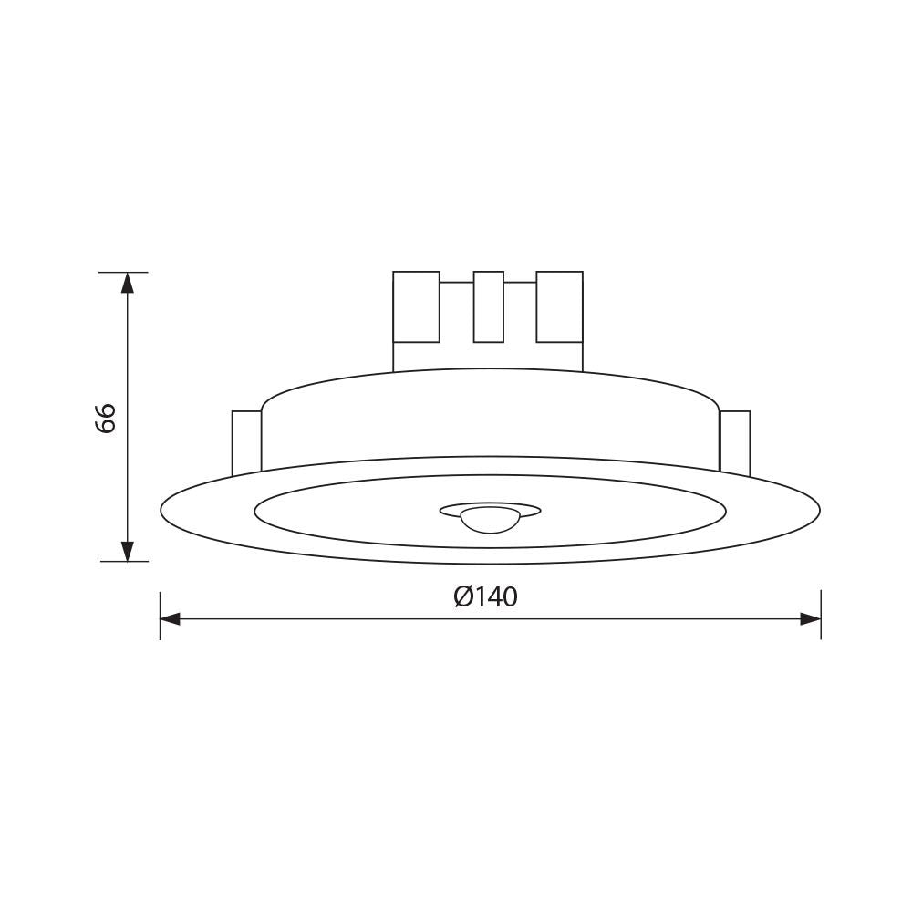 LED ЛУНА ЗА ВГРАЖДАНЕ СЪС СЕНЗОР ЗА ДВИЖЕНИЕ DION LED ∙ 11W ∙ SR36 / 004545
