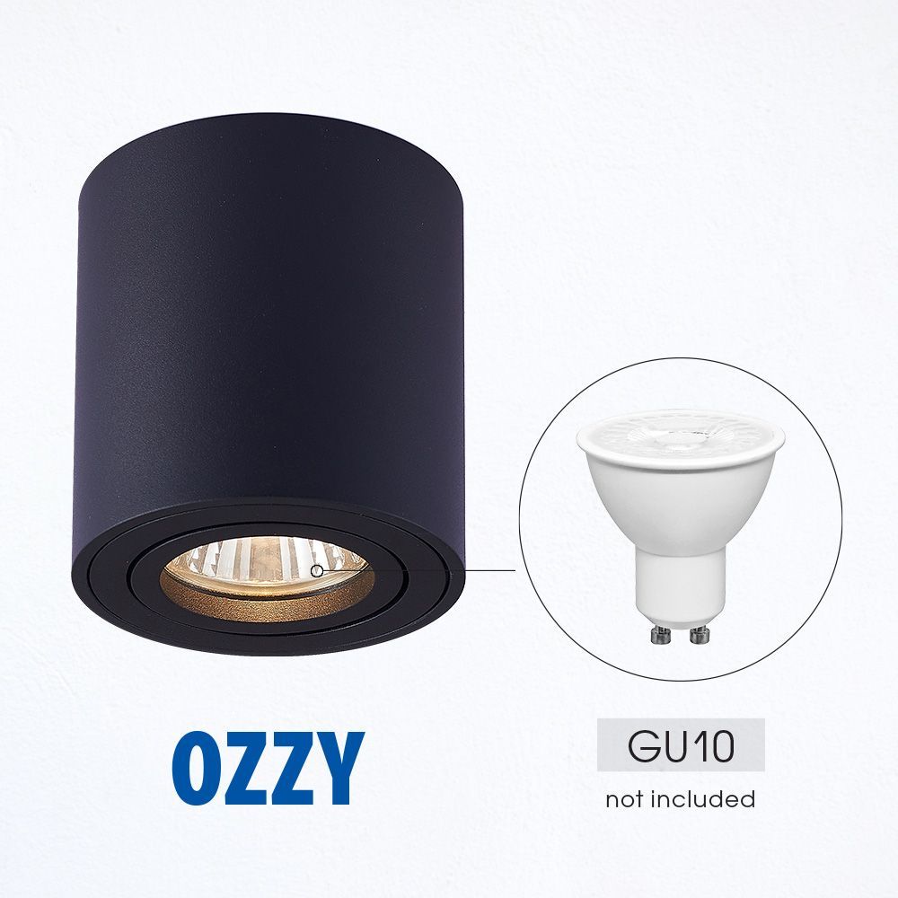 ЛУНА ЗА ВЪНШЕН МОНТАЖ OZZY ∙ DL725 ∙ GU10 ∙ ЧЕРЕН / 004714
