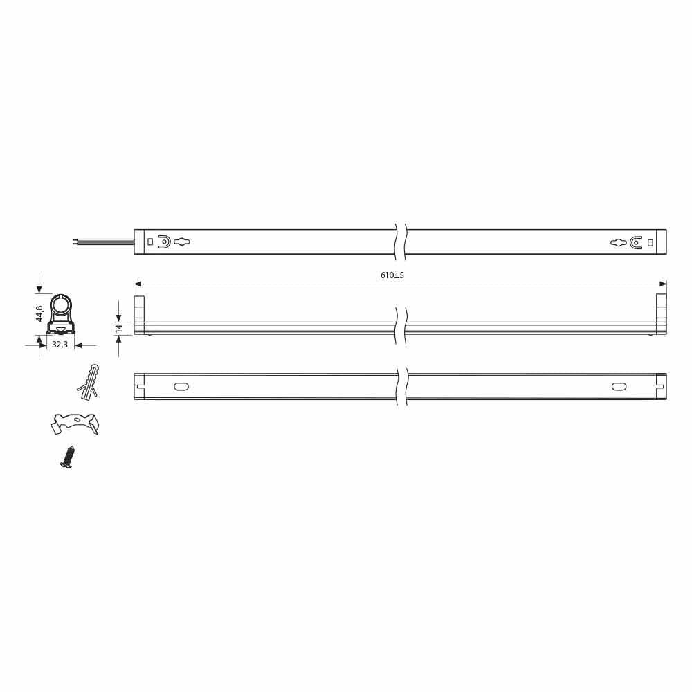 LED ОСВЕТИТЕЛНО ТЯЛО GOLF LED ∙ T8 ∙ 9W ∙ 4000K / 003544