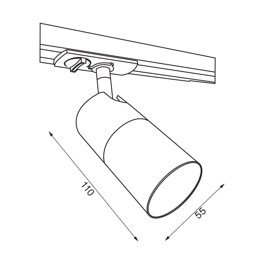СПОТ ЗА РЕЛСОВ МОНТАЖ WOODY ∙ TL910 ∙ БЯЛ ∙ GU10 / 004855