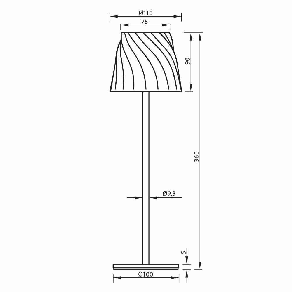 НАСТОЛНА БЕЗЖИЧНА LED ЛАМПА С АКУМУЛАТОРНА БАТЕРИЯ ESTELLA LED ∙ 3W ∙ ДИМИРУЕМА ∙ 4000K ∙ IP54 / 004782