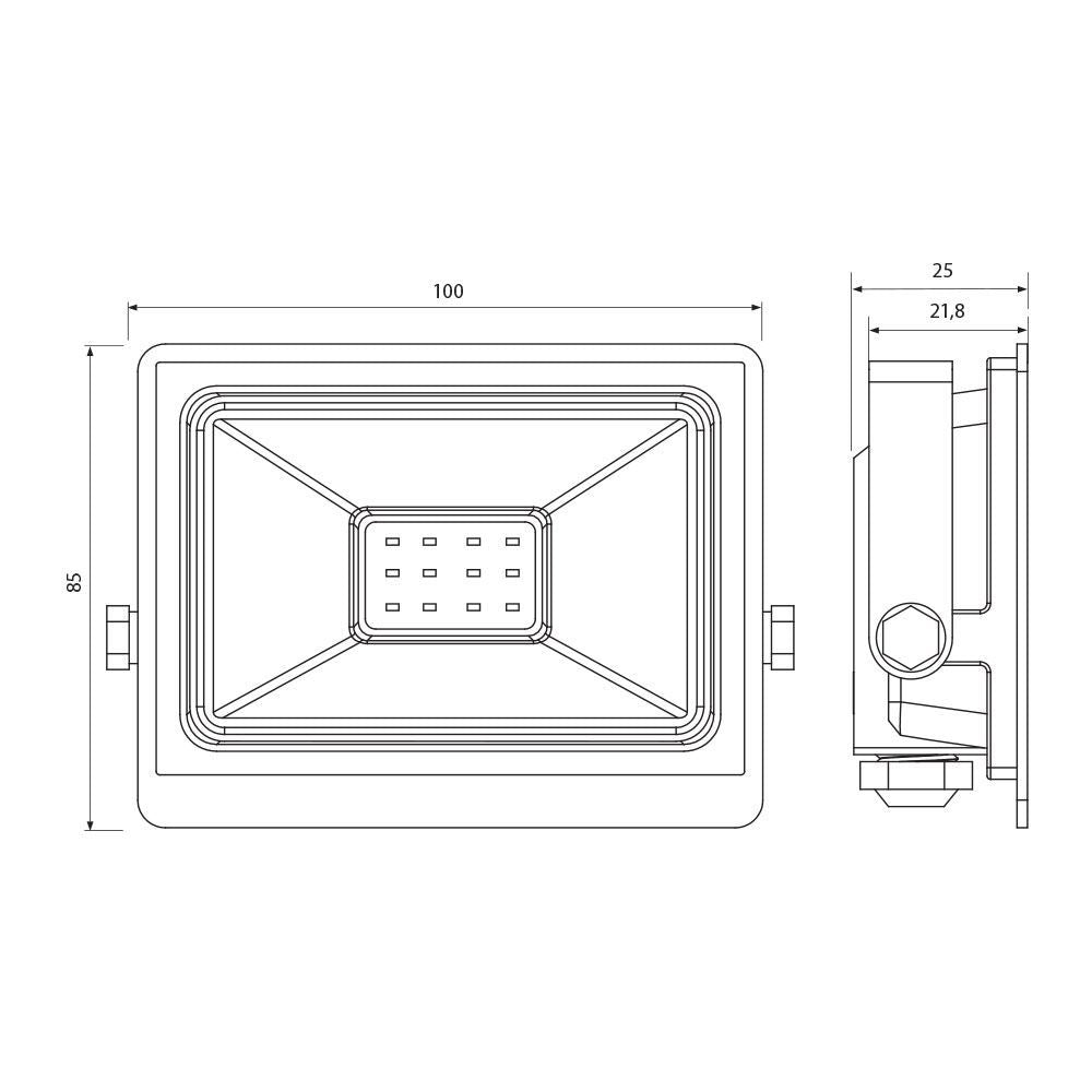 LED ПРОЖЕКТОР TREND LED ∙ 20W ∙ ЧЕРЕН ∙ 4000K / 003605