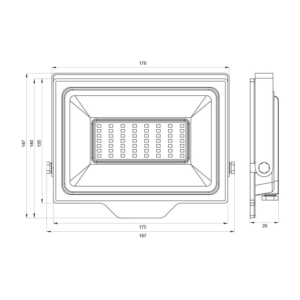 LED ПРОЖЕКТОР RICH LED ∙ 50W ∙ ЧЕРЕН ∙ 6400K / 004534