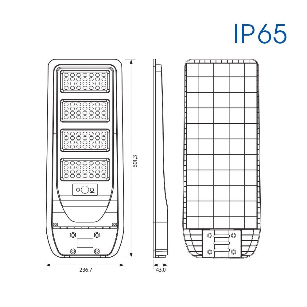СОЛАРНО LED ОСВЕТИТЕЛНО ТЯЛО REX SOLAR LED ∙ 150W ∙ 6400K ∙ IP65 / 004987