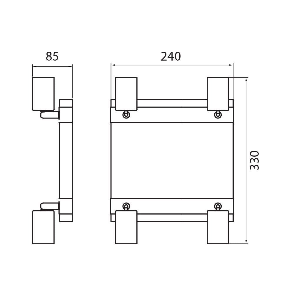 Квадратен спот за таван SP745-4SQ LORENZO ∙ дърво+черно ∙ 4хЕ27 / 004890