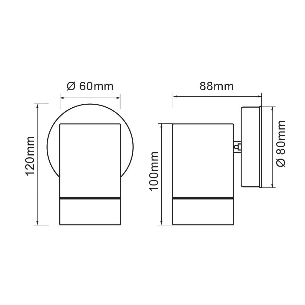 ФАСАДЕН АПЛИК NAVARA ∙ ЕДИНИЧЕН ∙ 1XGU10 ∙ ЧЕРНО ∙ IP44 / 004648