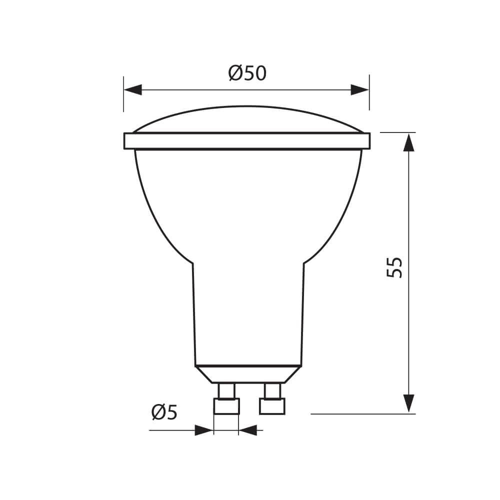 LED ЛАМПА XARD LED ∙ JDR ∙ 5W ∙ 350LM ∙ GU10 ∙ 3000K / 003343