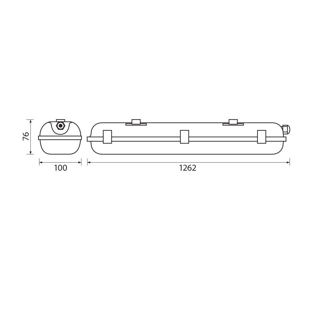 ИНДУСТРИАЛНО ОСВЕТИТЕЛНО ТЯЛО JEX PC BASE 222 LED ∙ 1200 MM ∙ 2ХG13 / 003739