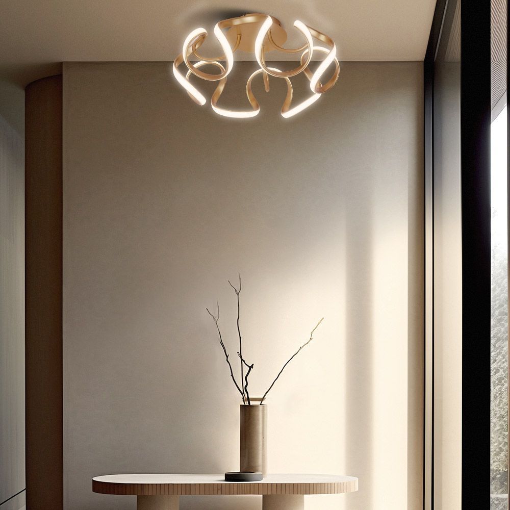 LED ПЛАФОН MEANDRA-C LED ∙ 54W ∙ ЗЛАТО ∙ CCT-SWITCH ∙ 3000-4000-6000K / 005169