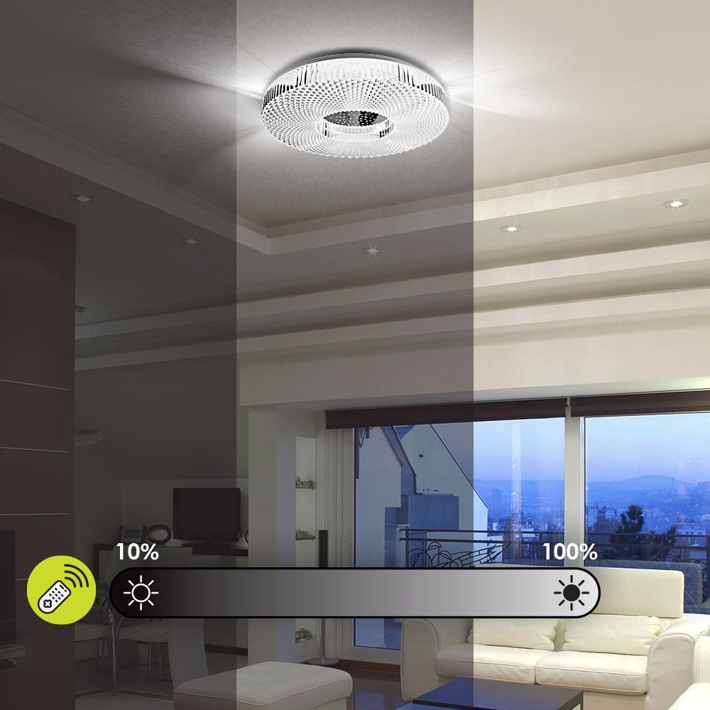 МУЛТИФУНКЦИОНАЛНА LED ПЛАФОНИЕРА С ДИСТАНЦИОННО ARIA LED ∙ 75W ∙ 3000-6400K / 004427