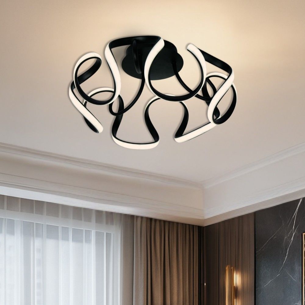 LED ПЛАФОН MEANDRA-C LED ∙ 54W ∙ ЧЕРЕН ∙ CCT-SWITCH ∙ 3000-4000-6000K / 005168