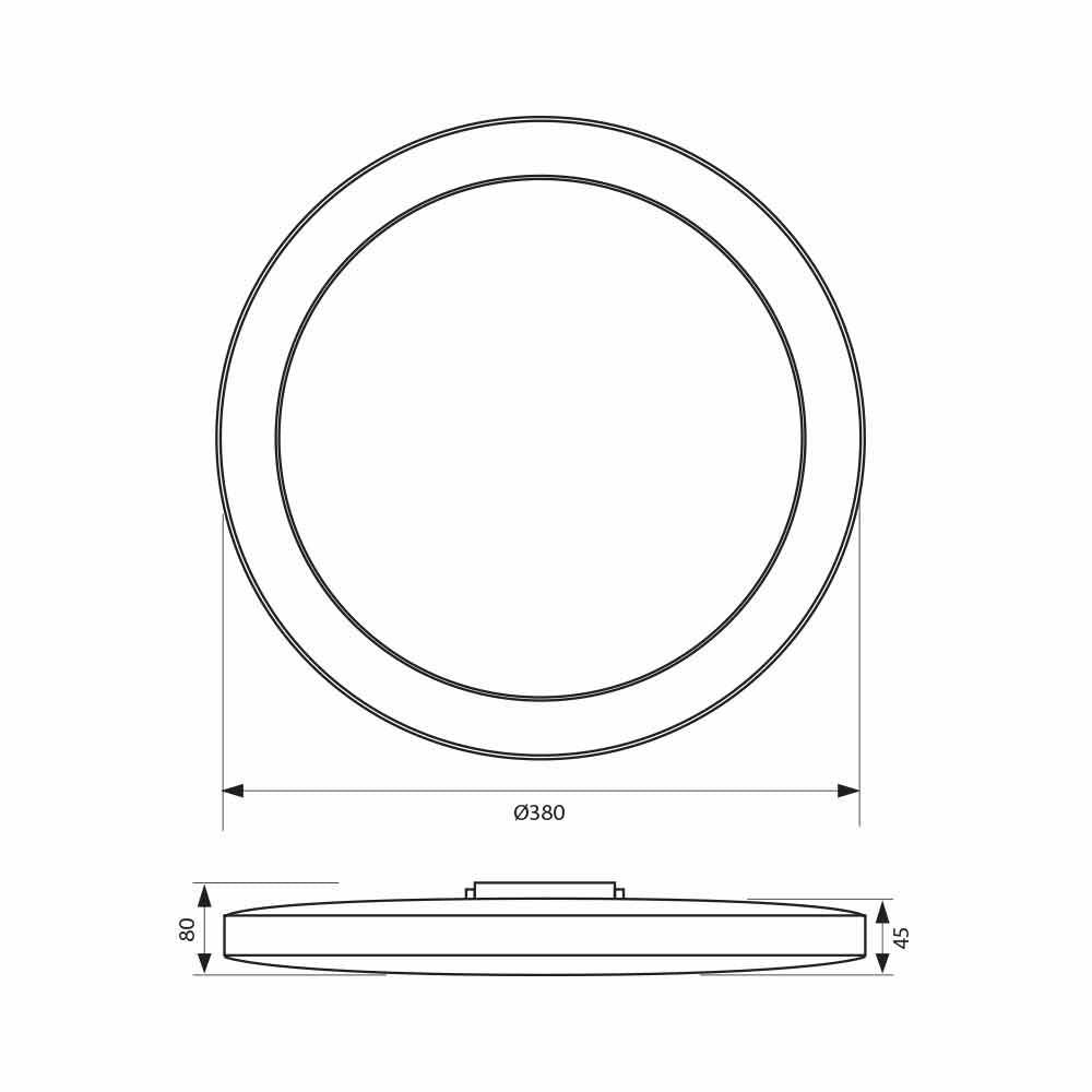 LED ПЛАФОНИЕРА SIRI LED ∙ 32W ∙ 4000K ∙ IP44 / 004811