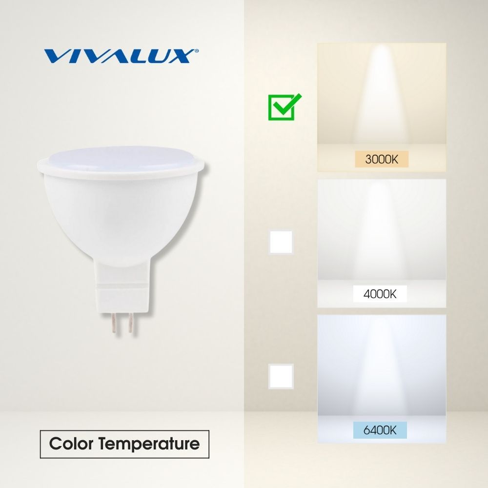 LED ЛАМПА XARD LED ∙ MR16 ∙ 5W ∙ 350LM ∙ 12V ∙ G5.3 ∙ 3000K / 003345