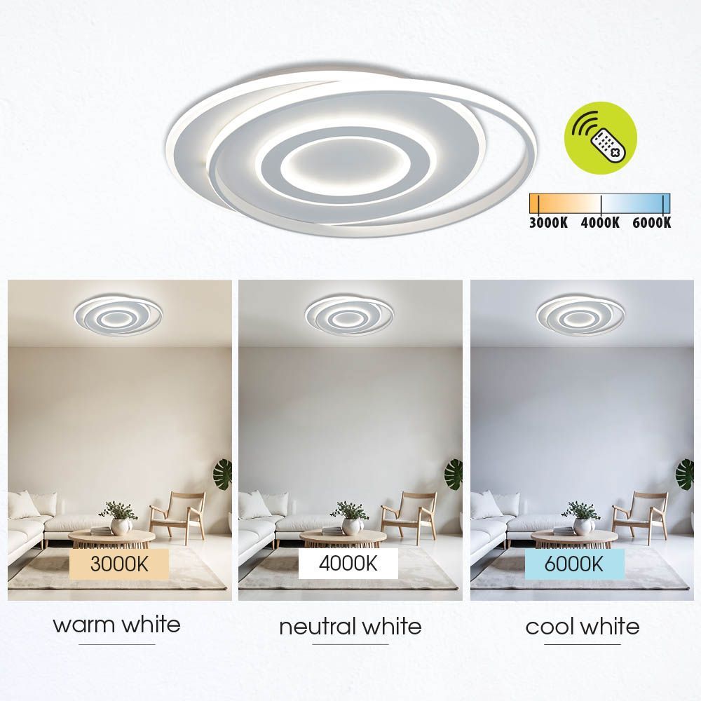 МУЛТИФУНКЦИОНАЛНА LED ПЛАФОНИЕРА С ДИСТАНЦИОННО TILDA LED ∙ 88W ∙ CCT ∙ 3000-6000K / 005175