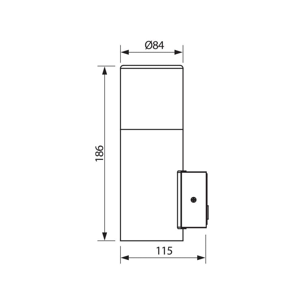 ВЛАГОЗАЩИТЕН ФАСАДЕН АПЛИК KYOTO/W ∙ 1XE27 ∙ ЧЕРЕН ∙ IP44 / 004343