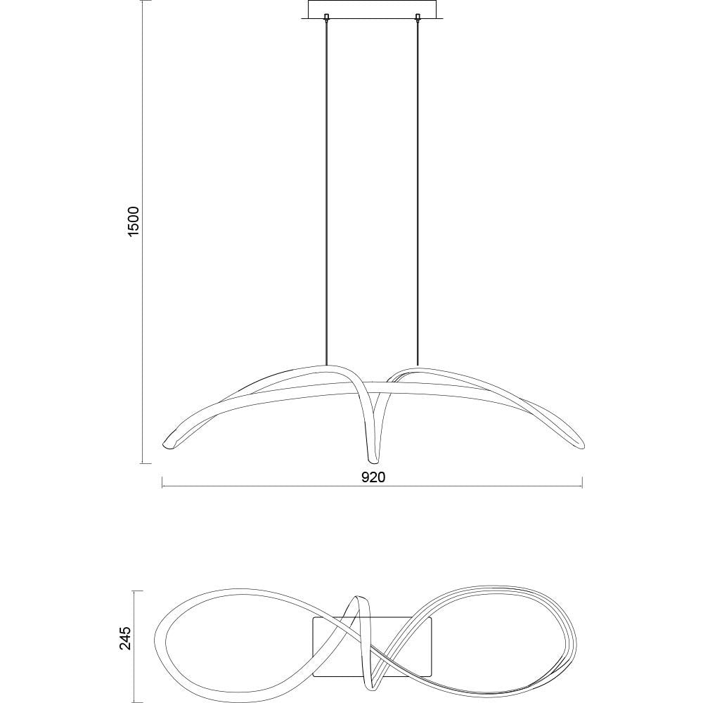 LED ПОЛИЛЕЙ ANGEL LED ∙ 41W ∙ CCT-SWITCH ∙ 3000K-4000K-6400K / 004612